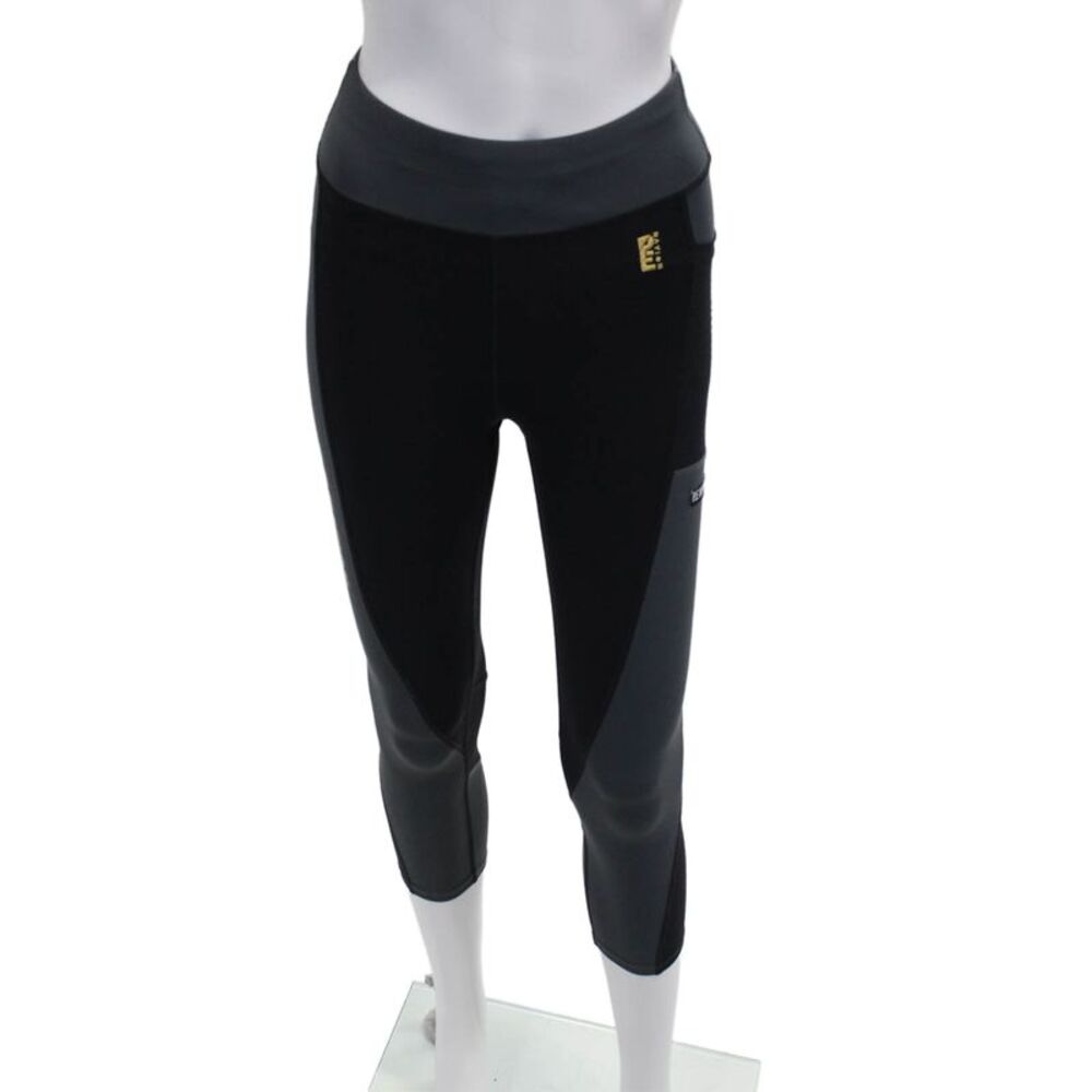 P.E Nation Womens Cropped Capri Leggings Black Size S